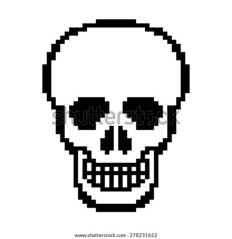 Human Skull Pixel Art Vector Stock Vector (Royalty Free) 378231652 | Shutterstock