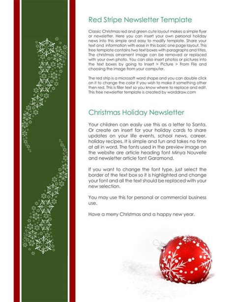 9+ Christmas Newsletter Templates to Create Printable and E-Newsletters