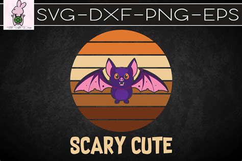 Scary Cute Bat Funny Halloween Gift Graphic by Turtle Rabbit · Creative Fabrica