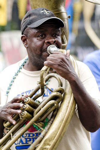 Tuba Player | A man playing tuba for a band at Jackson Squar… | Flickr