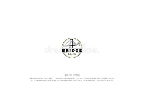 Vintage Retro Bridge Badge Emblem Logo Design Vector Stock Vector - Illustration of connected ...