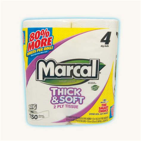 24 Units of Marcal Bath Tissue 4 Pack 150-2 Ply Sheets Thick And Soft - Toilet Paper Holders ...