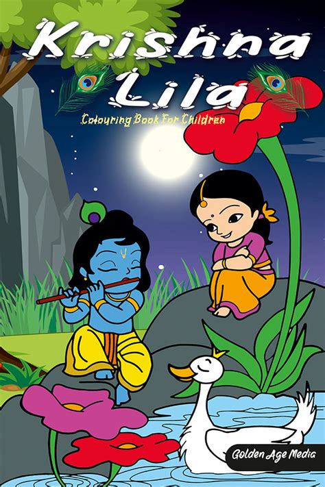 Krishna Lila Coloring cum Story Book - Golden Age Media