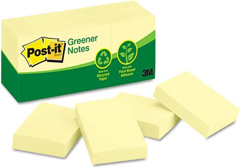 Amazon.com : Greener Note Pads, 1 1/2 X 2, Canary Yellow, 100-Sheet, 12/pack : Office Products