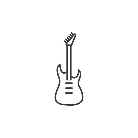 Vector sign of the guitar symbol is isolated on a white background ...