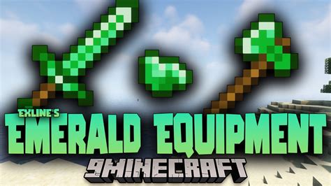 Exline's Emerald Equipment Mod (1.21, 1.20.1) - Powerful Equipment made from Emerald - Mc-Mod.Net