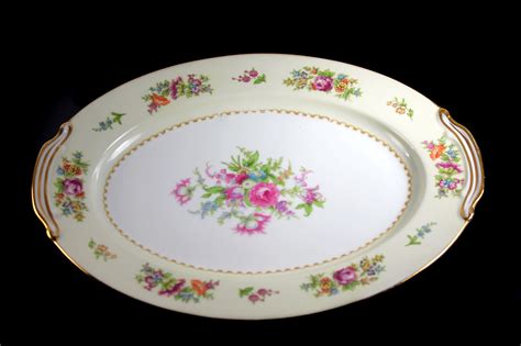 Noritake China Oval Platter, Empire, Occupied Japan, Floral Pattern, 12 ...