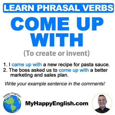 Phrasal Verb COME UP WITH Meaning In English | Happy English – Free ...