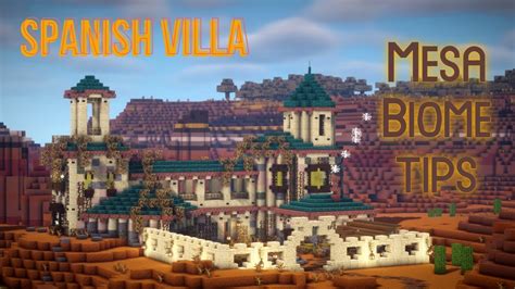 Building in Biomes!! 🌎 Mesa biome tips 🌵 Spanish Villa!! - YouTube