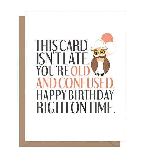 Old and Confused Funny Belated Birthday Card | Belated birthday card, Belated birthday wishes ...