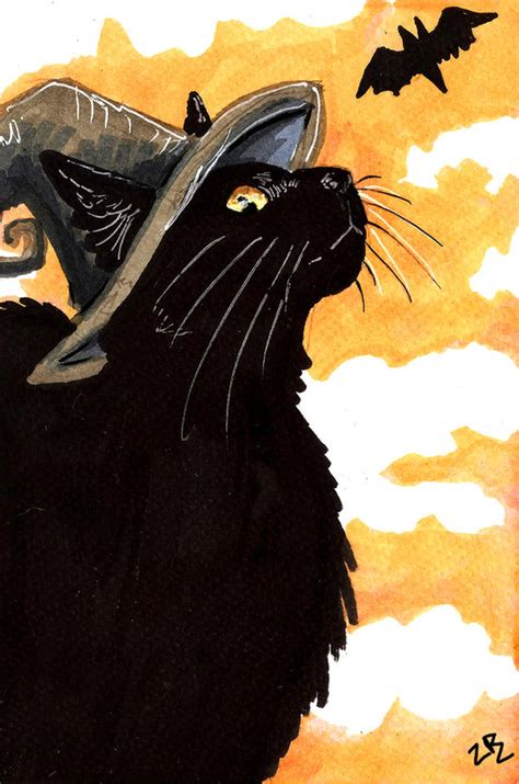 Inktober Day 22 :black cat witch by zarielcharoitite on DeviantArt