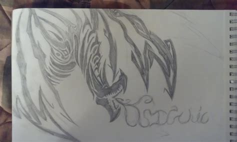 Tribal dragon design sketch by Reapr38 on DeviantArt