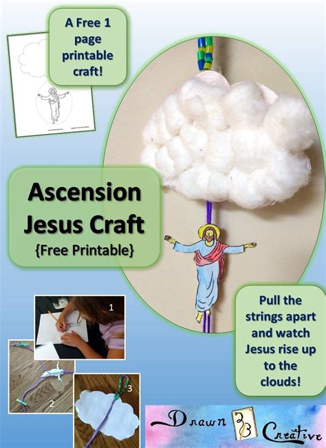 Ascension Jesus Craft {Free printable activity} - Drawn2BCreative ...