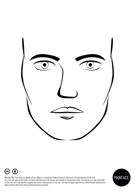 Blank Face Chart Sketch Coloring Page
