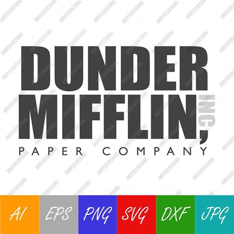 The Office Dunder Mifflin Logo Sign Vector Digital Download SVG, Ai, EPS, Png, Jpeg, Dxf - Etsy ...