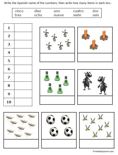 Spanish Numbers Worksheet 1 100 - E-streetlight.com