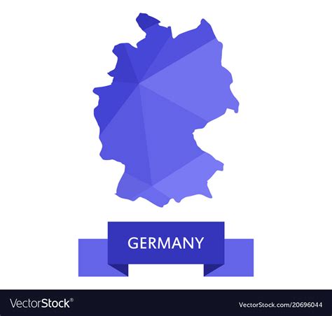 Germany map Royalty Free Vector Image - VectorStock