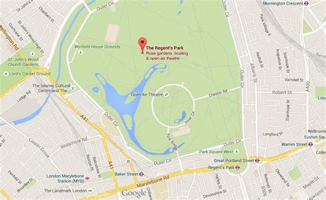 Map of Regent’s Park