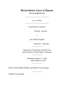 Fillable Online ecf ca8 uscourts North Dakota Court System - 8th Circuit decides two N.D. cases ...