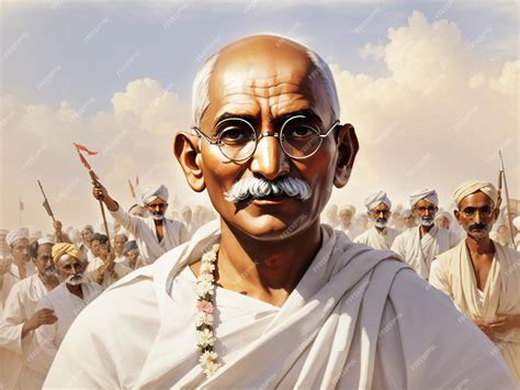 Premium AI Image | Mahatma Gandhi Indian freedom fighter 2 October