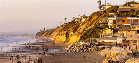 Low Tide and Winter Sunset on Moonlight Beach, Encinitas – Natural ...