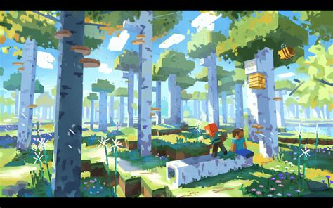 Birch Forest Concept Art : Minecraft