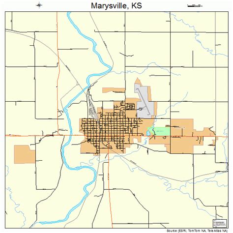 Marysville Kansas Street Map 2045050