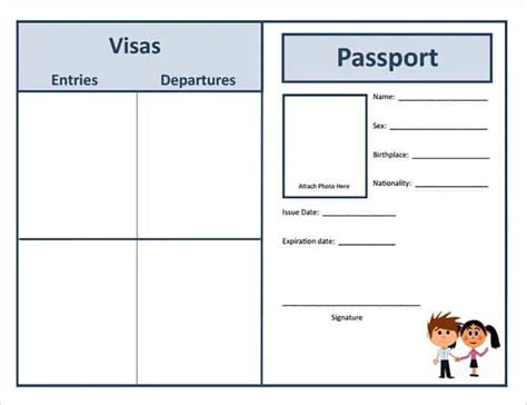 Passport Templates - Word Excel Samples