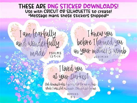 PNG Sticker Downloads He Knows Me Series Christian Bible Verses Our ...