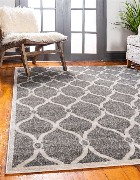 Gray 9' x 12' Lattice Rug | Rugs.com