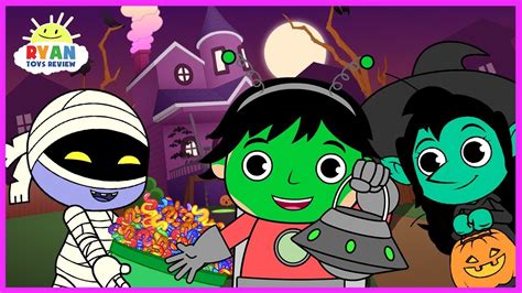 Ryan Halloween Trick or Treat to the Haunted House for kids! Cartoon Animation For Children ...