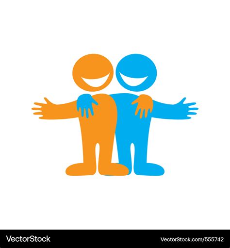 Symbol of friendship Royalty Free Vector Image