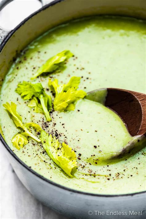 Cozy Celery Soup (easy + healthy recipe!) - The Endless Meal®