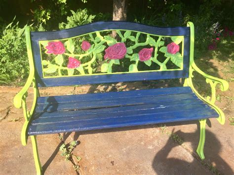 20 Painted Garden Benches Ideas You Must Look | SharonSable