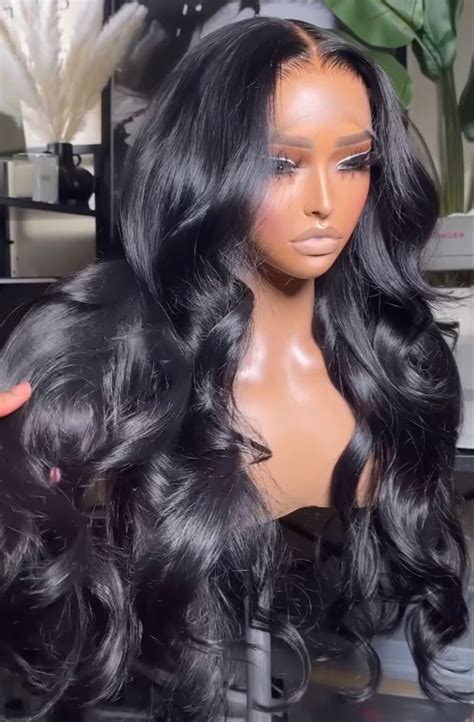 Black Hair Wigs, Front Lace Wigs Human Hair, Black Wig, Dread ...