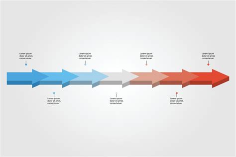 arrow timeline graph chart template for infographic for presentation for 7 element 12104070 ...