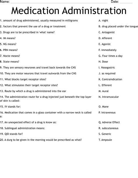 Occupational Therapy Medication Management Worksheet