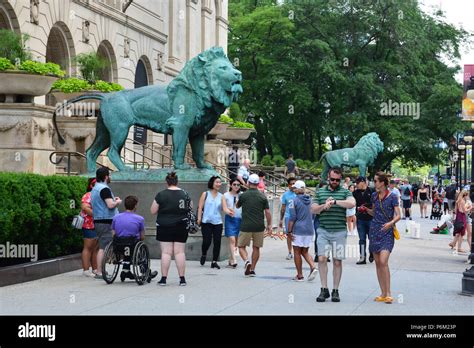 Chicago art institute lions hi-res stock photography and images - Alamy