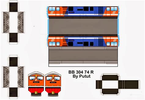 Papercraft Kereta Api