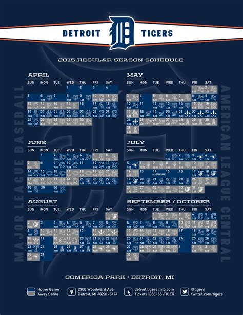 Printable Detroit Tigers 2023 Schedule