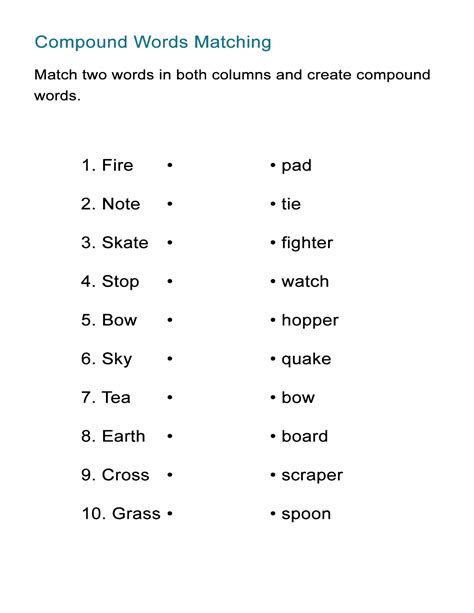 Compound Word Exercises