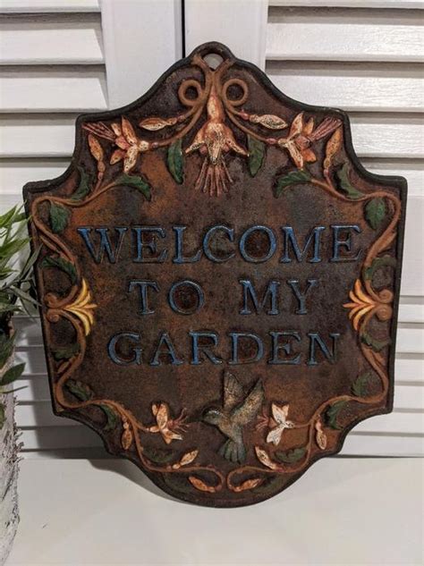 Lovely Cast Iron Garden Sign! Saanich, Victoria