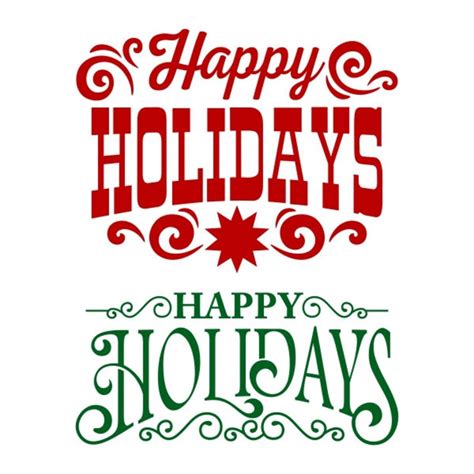 Happy Holidays Cuttable Design PNG DXF SVG & Eps File for - Etsy