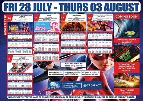 Movie lineup: Friday 28 July -... - New Capitol Cinemas