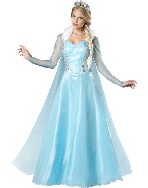 Light Blue Snowflake Snow Princess Ice Queen Adult Womens Costume | eBay