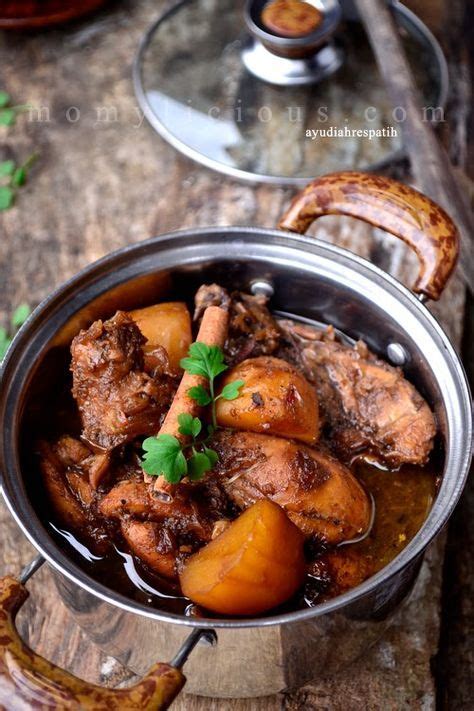 Semur. chicken and potato soup, cooked with soy souce and chicken broth ...