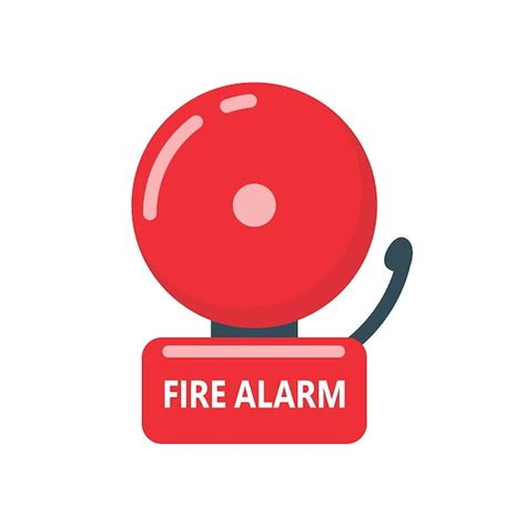 Premium Vector | Red fire alarm bell icon an electric bell sounds to ...