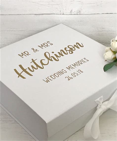 Wedding Memory Box, Personalised, Wedding Keepsake Box, Personalised ...