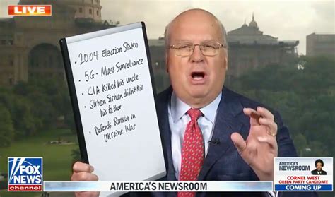 Karl Rove brings whiteboard to Fox News to explain that RFK Jr is a ‘nut’