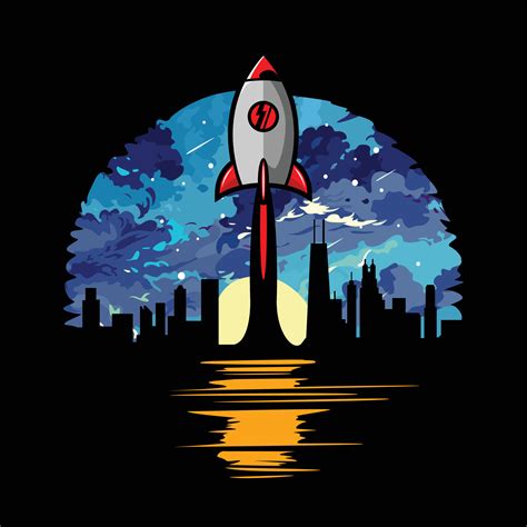 Illustration of a rocket flying into space 6322568 Vector Art at Vecteezy